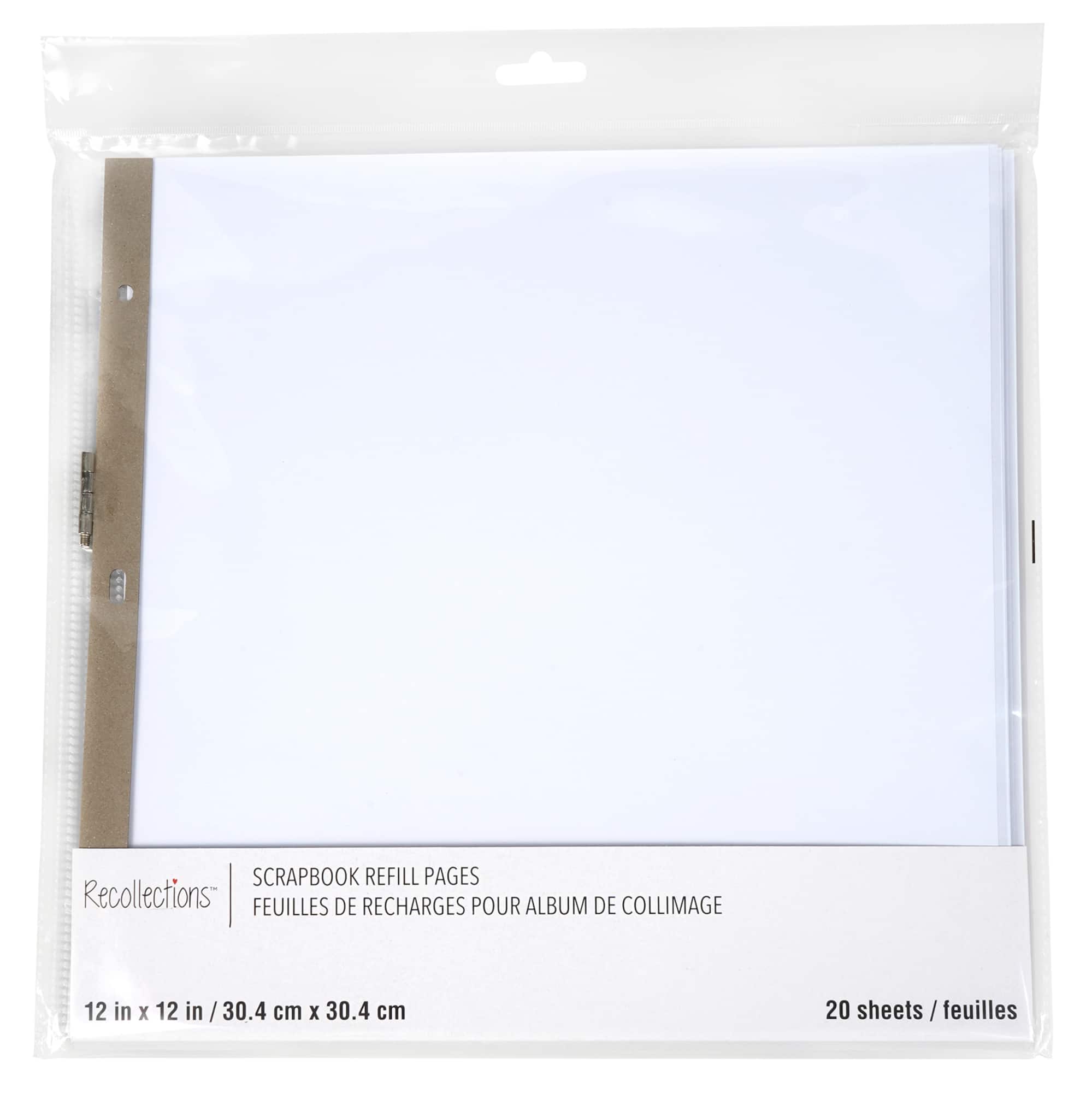 6 Packs: 20 ct. (120 total) 12" x 12" Scrapbook Refill Pages by Recollections